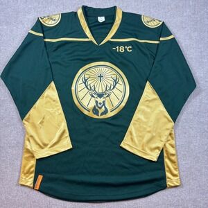Jagermeister Green Gold Promo Hockey Jersey Men's Size Large NWOT